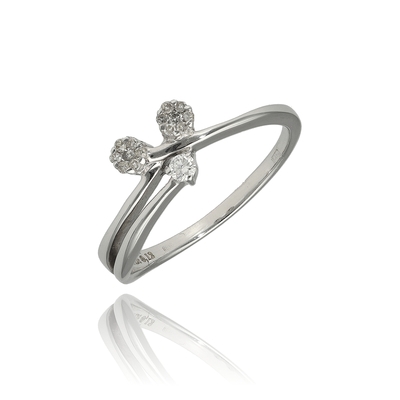 Fehér arany gyűrű 54-es méret (B33486_3I)